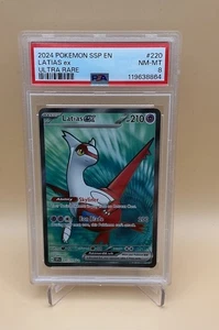 Pokémon SSP EN-SURGING SPARKS 2024 ULTRA RARO #220 LATIAS EX PSA 8 - Imagen 1 de 2