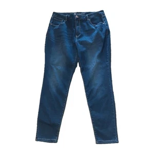 Jeans skinny donna No Boundaries taglia 19 vita alta lavaggio scuro elasticizzato - Foto 1 di 8