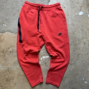 Nike Tech Fleece Cropped Jogger Crop Sweatpants Red (727355-696) Men’s Medium - Picture 1 of 14