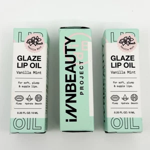 Innbeauty Project Vanilla Mint Lip Glaze Oil 3 PACK NEW Manufacture Sealed - Picture 1 of 3