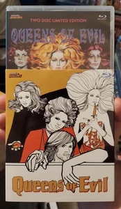 QUEENS OF EVIL 1970 BLU-RAY + SLIPCOVER ++ MONDO MACABRO LIMITED /1200 RARE OOP - Imagen 1 de 9