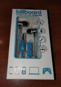 Wire Ear Buds with in Wire Mic, Blue by billboard New in Box - Picture 1 of 10