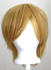 11'' Short Straight Layered Butterscotch Blonde Synthetic Cosplay Wig NEW