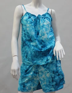 Blue Tie dye Shorts And Camisole Set Boho Hippie Beach Cottagecore - Picture 1 of 8