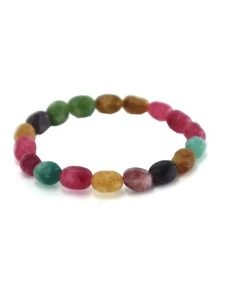 Natural Quartz Stone Bracelet Colorful - Picture 1 of 8