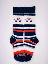Virginia Cavaliers NCAA Women's Soft Stripe Crew Length Socks
