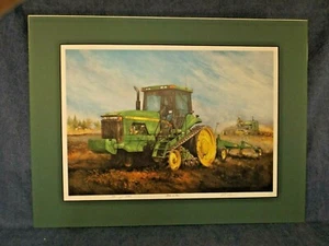 JOHN DEERE TRACTOR ART by RAY CROUSE - TRACKIN' OUR PAST - LTD ED - S/# - MATTED - Picture 1 of 7