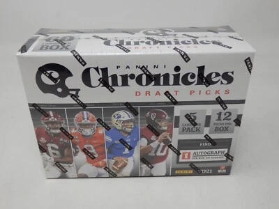 Mega caja de selecciones del draft de Panini Chronicles 2021 de la NFL sellada nueva Foto 1 de 4