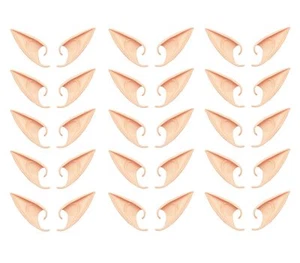 15 Pairs Cosplay Fairy Pixie Elf Ears Soft Ears for Party Dress Up Costume Ma... - Picture 1 of 6