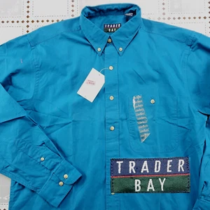 Trader Bay Vintage Button Up Shirt Size M Medium Sears New NWT Deadstock #e89 - Picture 1 of 11