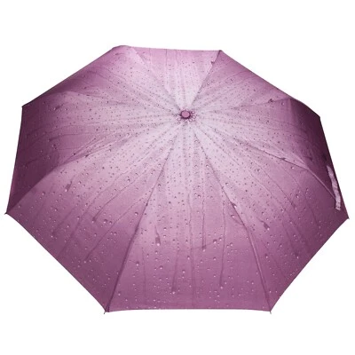 Guarda-sol dobrável portátil design gota de chuva automático à prova de vento anti-UV - Imagem 1 de 4