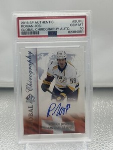 2016-17 SP Authentic Global Chirography 2017-18 Update Roman Josi PSA 10