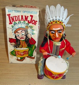 Vintage 1950's Indian Joe Drum Battery Op ALPS NOT WORKING Parts Repair BOX #15 - Picture 1 of 11