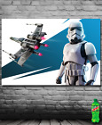 Bannière avec Star Wars Starwars Storm Trooper affiche d'art bannière USA
