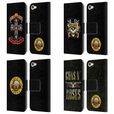 GUNS N' ROSES KEY ART LEATHER BOOK WALLET CASE COVER FOR APPLE iPOD TOUCH MP3 - Image 1 of 4