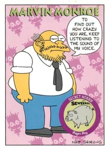 1994 SKYBOX THE SIMPSONS MARVIN MONROE #S9 BONGO TRADING CARD - Picture 1 of 5