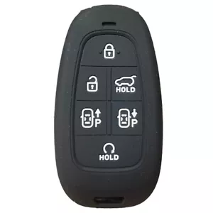Fit Hyundai Santa Fe Tucson Palisade 6 Button Remote Key Fob Silicone Case Cover - Picture 1 of 9