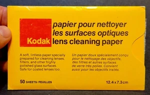Kodak Lens Cleaning Paper - 12.4 x 7.3 cm about 35 Sheets of the 50 Left - Picture 1 of 2