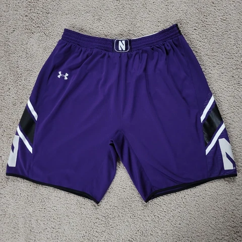Northwestern Wildcats Mens Basketball shorts XL Purple Under Armour Team issue Cover