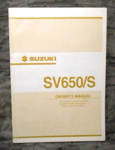 2003 Suzuki SV650 Owner's Manual Sport SV 650 (M3) - Picture 1 of 1