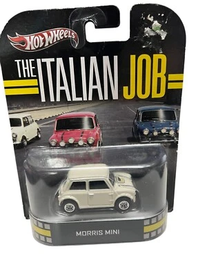 NEW Hot Wheels THE ITALIAN JOB Morris Mini Retro Entertainment X8905 White 2013 - Image 1 of 4