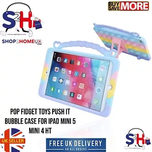 Pop Fidget Toys Push It Bubble Case For iPad Mini 5 2019 and iPad Mini 4 HT GIFT - Picture 1 of 8