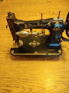 White Rotary Treadle Sewing Machine Antique - Picture 1 of 11