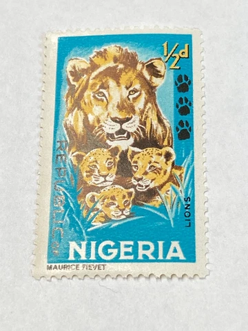 Nigeria 1965 1/2d Animals Lion with Cubs Stamp unused Cover