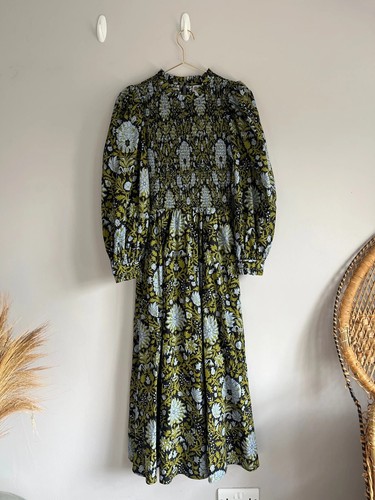 VETEMENTS Abito piccolo stampa floreale cotone popeline smock stampa floreale stampa floreale