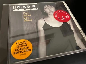 TEXAS - SAY WHAT YOU WANT - CD SINGLE LIKE NEW - Picture 1 of 2