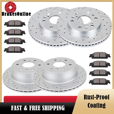 Kit de pastilhas de rotores de freio dianteiro e traseiro adequado para Chevrolet Avalanche Silverado 1500 - Imagem 1 de 4