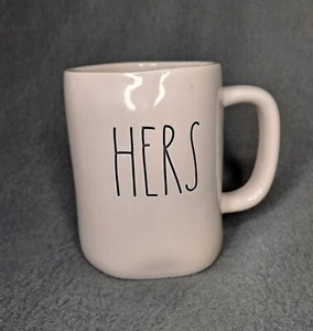 Rae Dunn Artisan Collection HERS Coffee Mug Mom Wife Mother White Cup - Picture 1 of 7