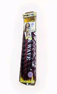 100% Human Hair Extensions 16" Janet Encore Super French Wet Wavy P FR1B / BURG - Picture 1 of 9