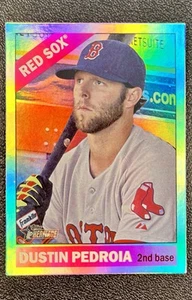 2015 Topps Heritage Retail Chrome Foil DUSTIN PEDROIA #THC-499 MLB Red Sox - Picture 1 of 4