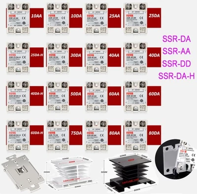 Solid State Relay Module SSR-40DA AC DC 10A/25A/30A/40A/50A/75A/80A/100A - Image 1 of 4