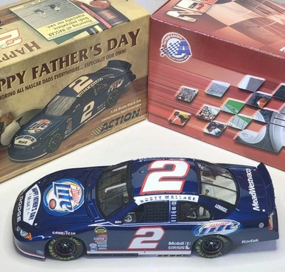Rusty Wallace #2 MILLER LITE DÍA DEL PADRE '04 DODGE INTREPID 1/24 Nascar Diecast Foto 1 de 4