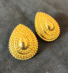 Pendientes Vintage Americanos A Mariposa Años 70 Dorado Firma Trifari - Earrings - Picture 1 of 3