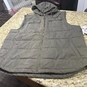 WRANGLER Workwear Herren gesteppt gefüttert Armeegrün Ente Arbeitsweste 3XL Neu mit Etikett - Bild 1 von 8