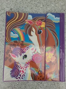Vintage 1990s Lisa Frank Trapper Keeper Binder Rainbow Horse Pony Lollipop Magic - Picture 1 of 6