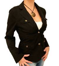 New Black or Khaki Fully Lined Jacket - Brass Buttons