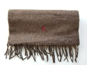 NWT POLO Ralph Lauren SCARF  Lambswool Gray Brown - Picture 1 of 3