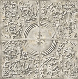 Pelican Prints Taupe, Putty, White Ceiling Tile on Unpasted Wallpaper IR70610 - Picture 1 of 1