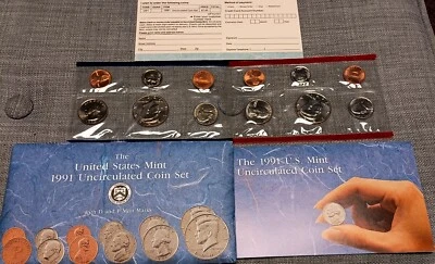 1991 US Mint Set (P & D) With Original Packaging US Coins (Uncirculated, Sealed) - Image 1 of 4