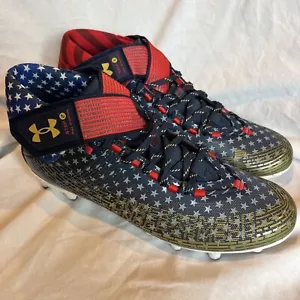 NIB Under Armour Men's Highlight MC LE USA Football Cleats 3025740-100 Size 13 - Picture 1 of 11