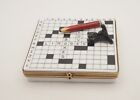 New French Limoges Trinket Box Black Cat & Crossword Puzzle I Love Limoges Boxes