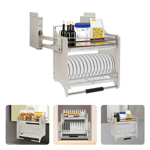 Organizador de gabinete extraíble de 2 niveles estante de pared para platos de especias - Imagen 1 de 17