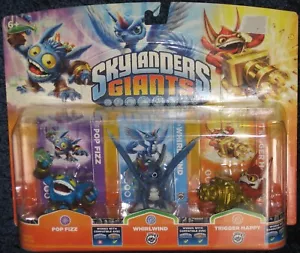 Neu Skylanders Giants 3er-Pack mit Pop Fizz, Wirbelwind, Trigger Happy Wii Xbox PS3 - Bild 1 von 5