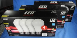 (12 Pack) Feit Dimmable LED 3000K 60W Equivalent A19 Bulbs OM60/830/LED - Picture 1 of 4