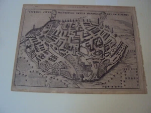 Hondius Map Italy Italiae Hondierno Vitterbo Citta Metropoli Della Patrimonio - Picture 1 of 8