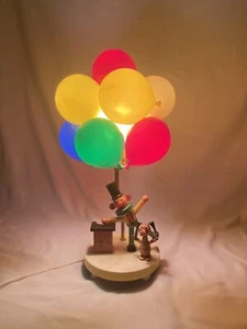 Vintage 1970’s  Dolly Toy Co Clown Balloon Vendor Lamp with Night Light 19" - Picture 1 of 7
